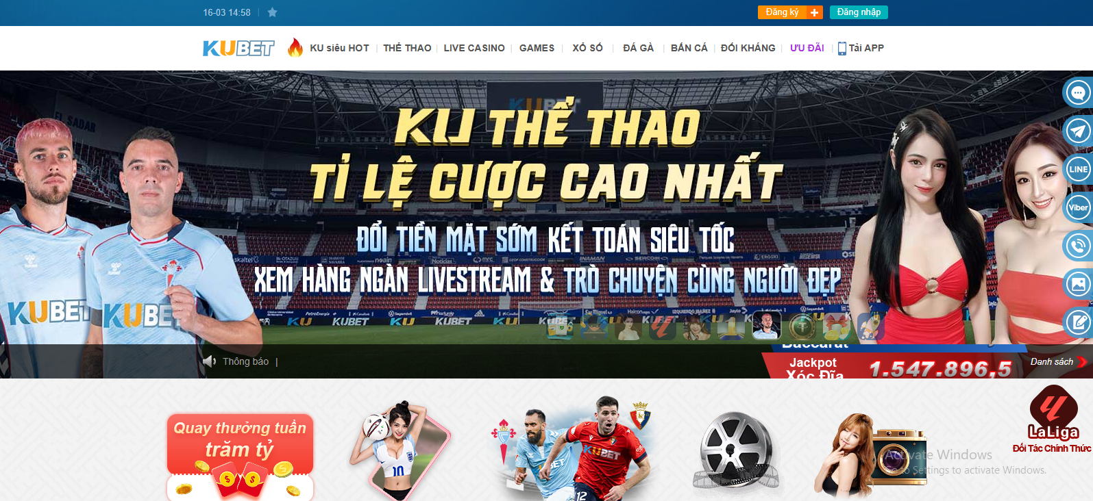 Người chơi truy cập vào trang chủ của Kubet 